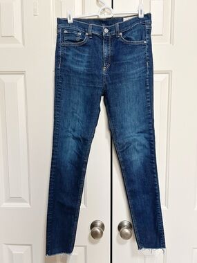 Rag & Bone Skinny Jeans Ankle 28 Frayed Classic Denim